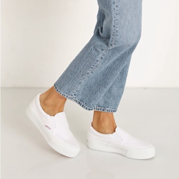 Superga cream 2306 Cotu slip-on platform sneaker - size 8 (38) NWT - Picture 2 of 5